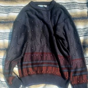 Vintage South Mountain by Southern Classics Black Blue 90s Sweater